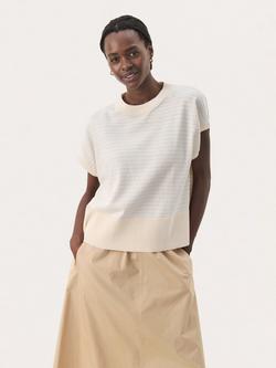 Part Two Nataya Boxy Sleeveless Jumper, Blue/Whitecap Gray