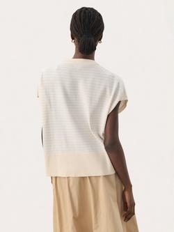 Part Two Nataya Boxy Sleeveless Jumper - view 2, Blue/Whitecap Gray