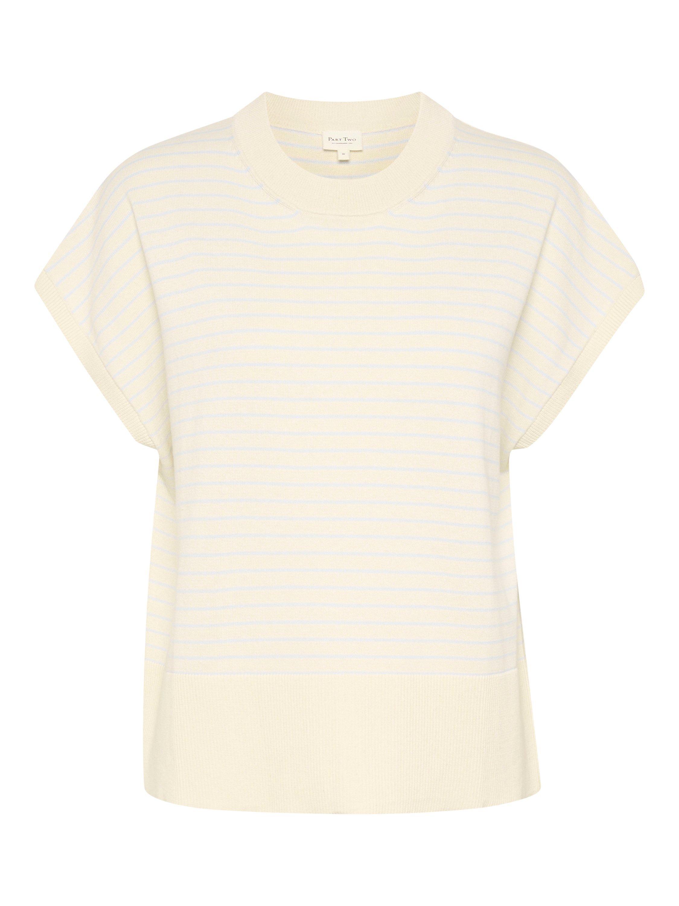 Product image 5 of 6, which shows Part Two Nataya Boxy Sleeveless Jumper, Blue/Whitecap Gray, XS