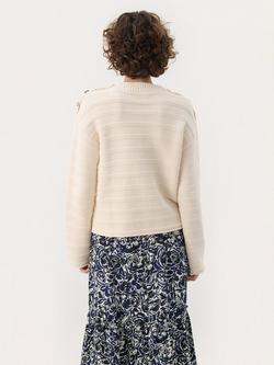 Part Two Noell Button Shoulder Jumper - view 2, Whitecap Gray