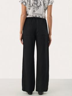 Part Two Eniola Linen Blend Trousers - view 2, Black