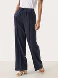 Part Two Evalynn Easy Fit Wide Leg Trousers, Navy
