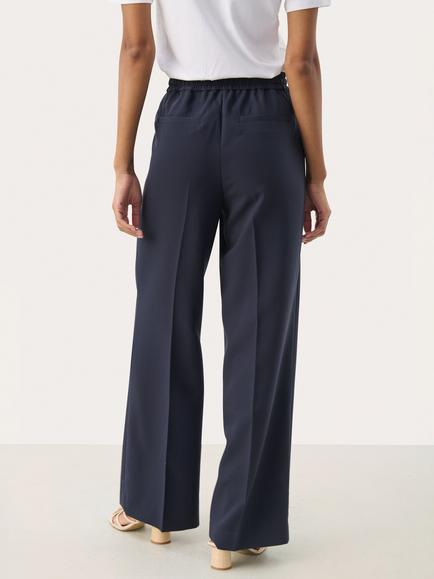 Part Two Evalynn Easy Fit Wide Leg Trousers, Navy - view 2, Navy