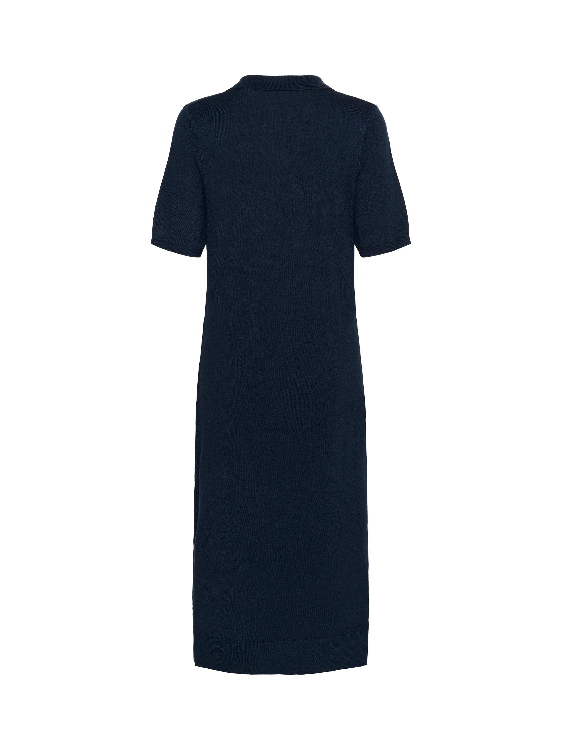 Product image 5 of 5, which shows KAFFE Lizza Polo Neck Midi Jumper Dress, Midnight Marine, XS