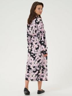 KAFFE Victoria Abstract Shirt Dress, Black/Pink - view 2, Black/Pink
