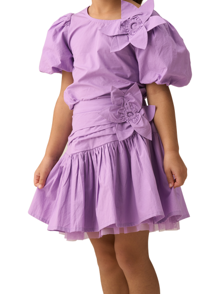 Angel & Rocket Kids' Corsage Woven Skirt, Purple, Purple