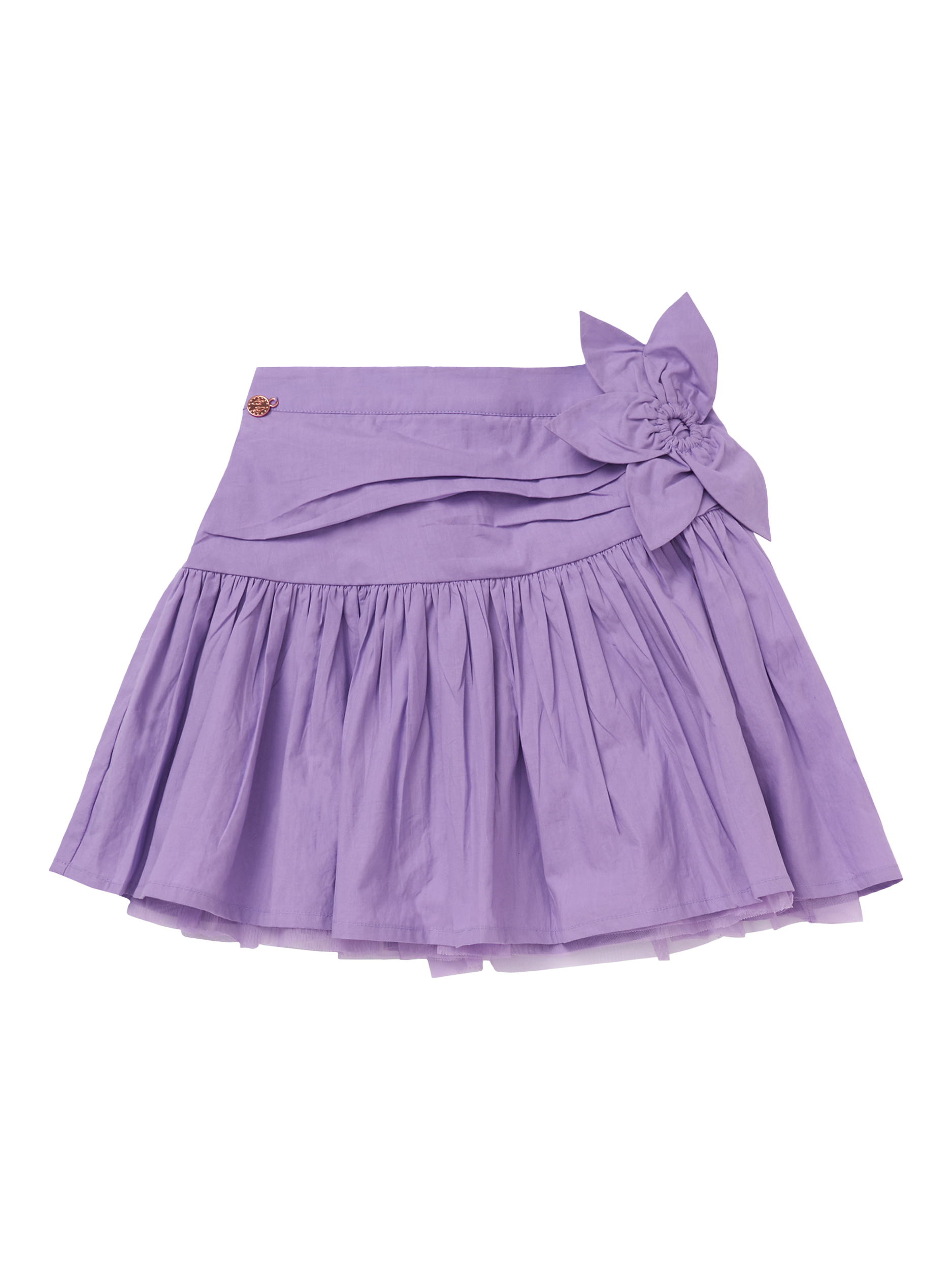 Product image 5 of 7, which shows Angel & Rocket Kids' Corsage Woven Skirt, Purple, 2 years