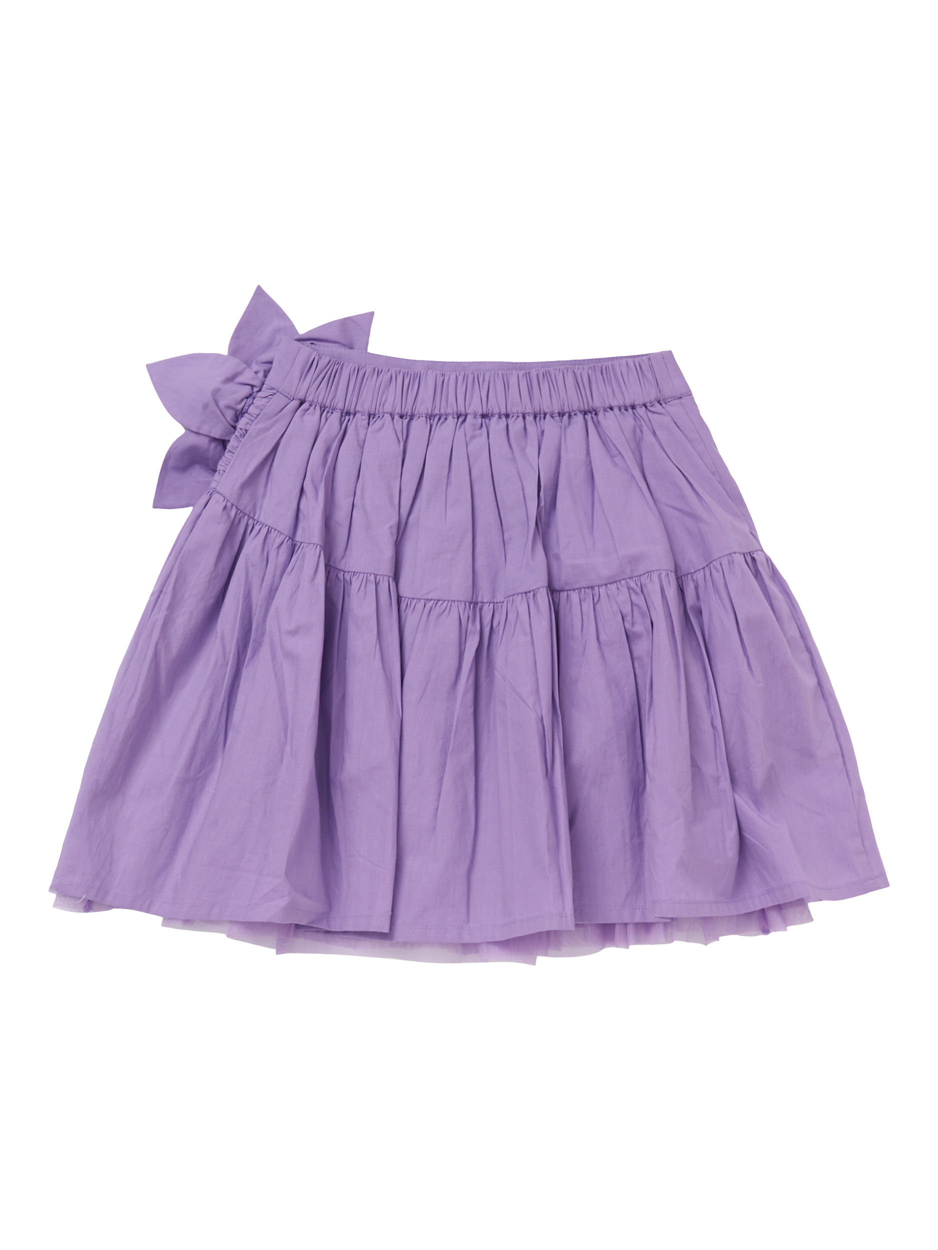 Product image 6 of 7, which shows Angel & Rocket Kids' Corsage Woven Skirt, Purple, 2 years