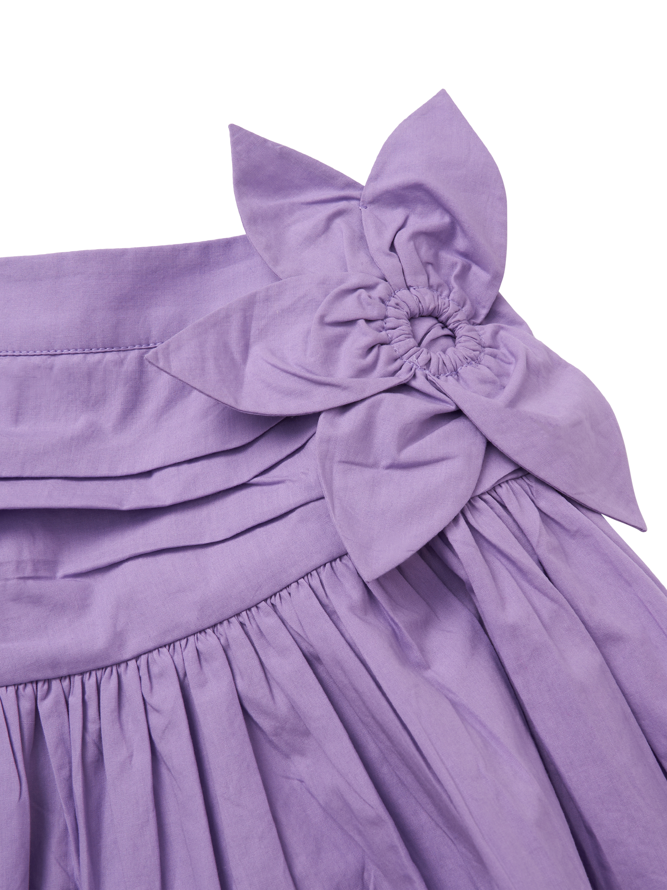 Product image 7 of 7, which shows Angel & Rocket Kids' Corsage Woven Skirt, Purple, 2 years