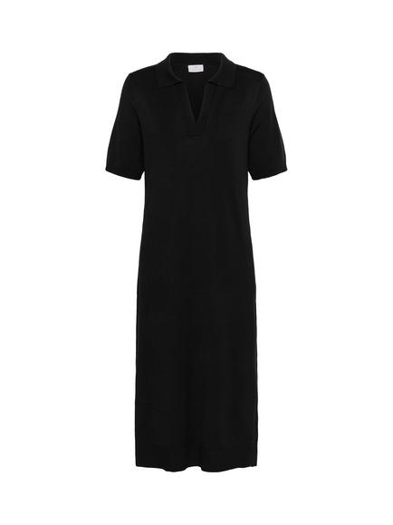 KAFFE Lizza Polo Knit Dress, Black - view 2, Black