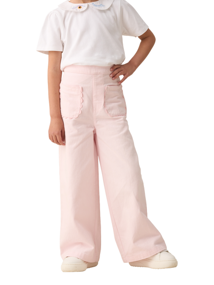 Angel & Rocket Kids' Washed Trousers, Pink, Pink