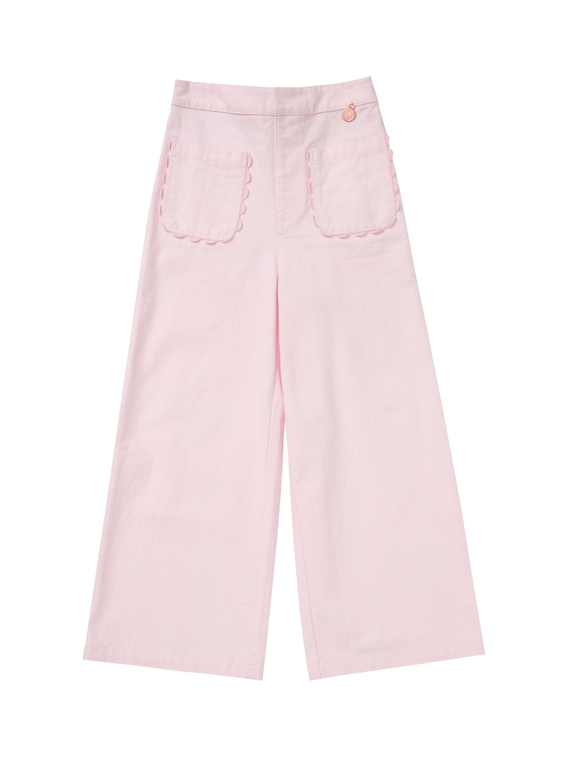 Product image 4 of 6, which shows Angel & Rocket Kids' Washed Trousers, Pink, 3 years