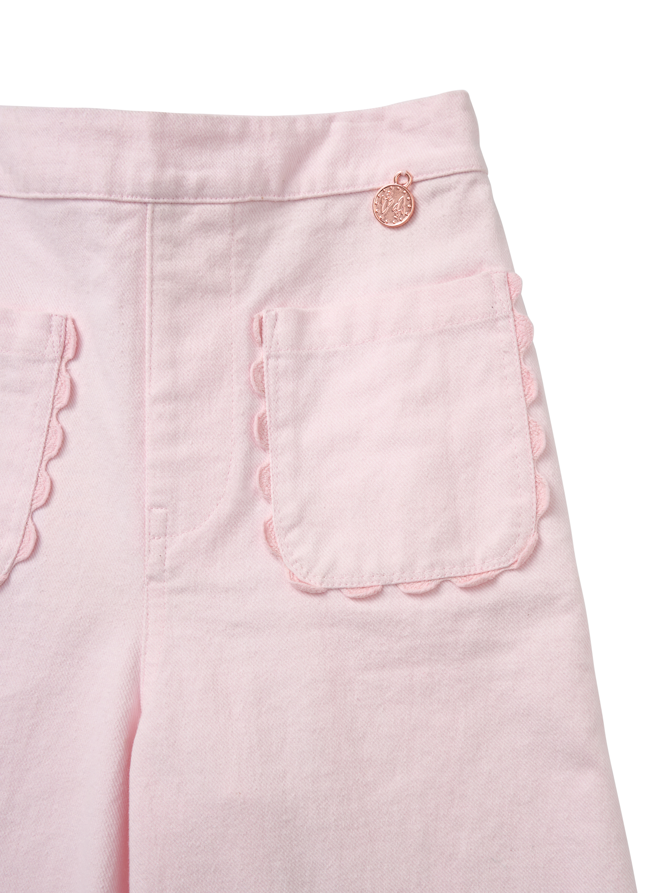Product image 6 of 6, which shows Angel & Rocket Kids' Washed Trousers, Pink, 3 years