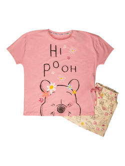 Brand Threads Winnie The Pooh Shortie Pyjama Set, Pink, Pink