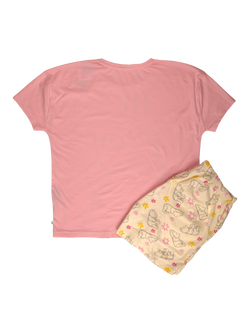 Brand Threads Winnie The Pooh Shortie Pyjama Set, Pink - view 2, Pink