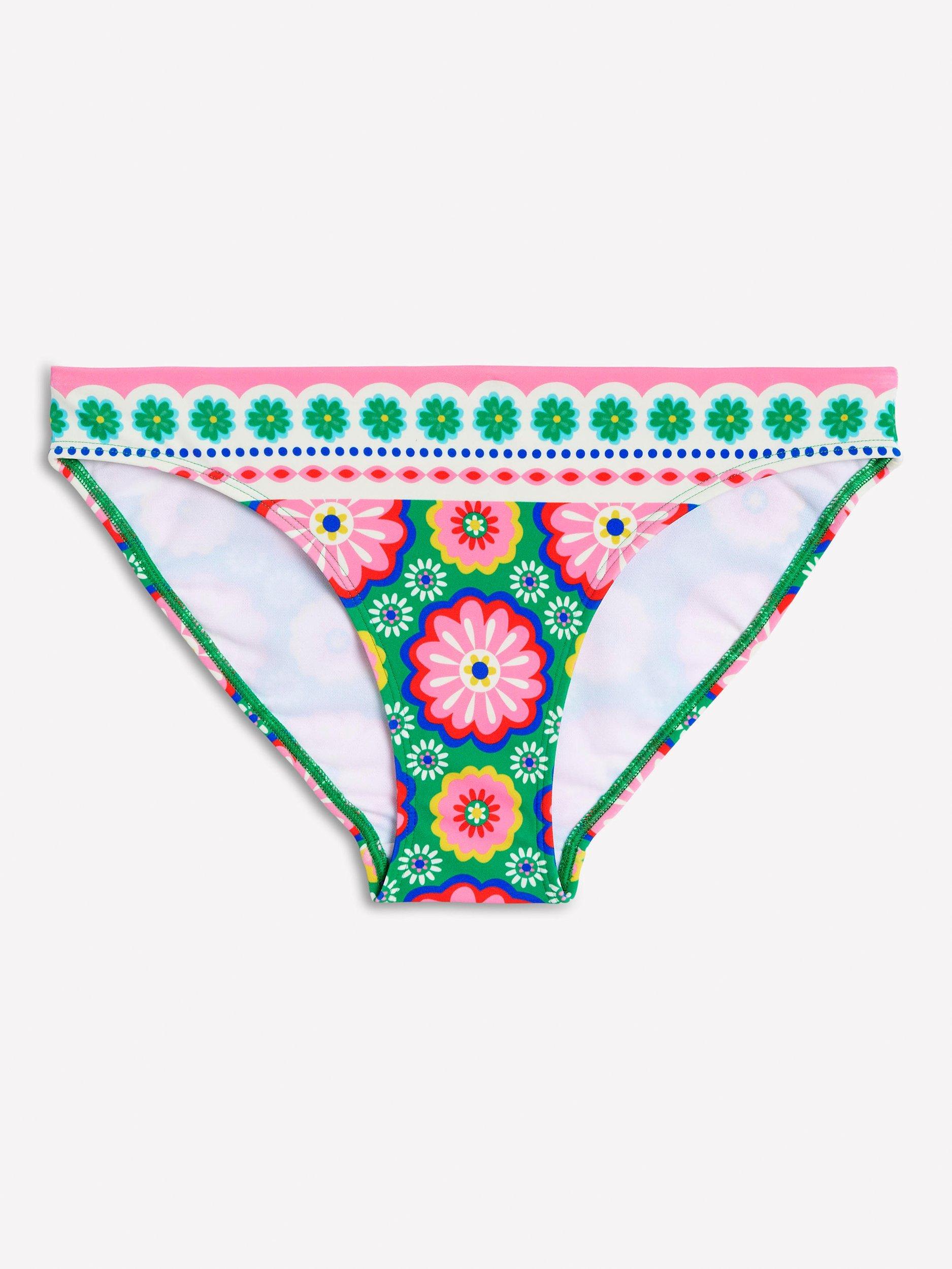 Product image 5 of 6, which shows Boden Porto Floral Bikini Bottoms, Multi, 10