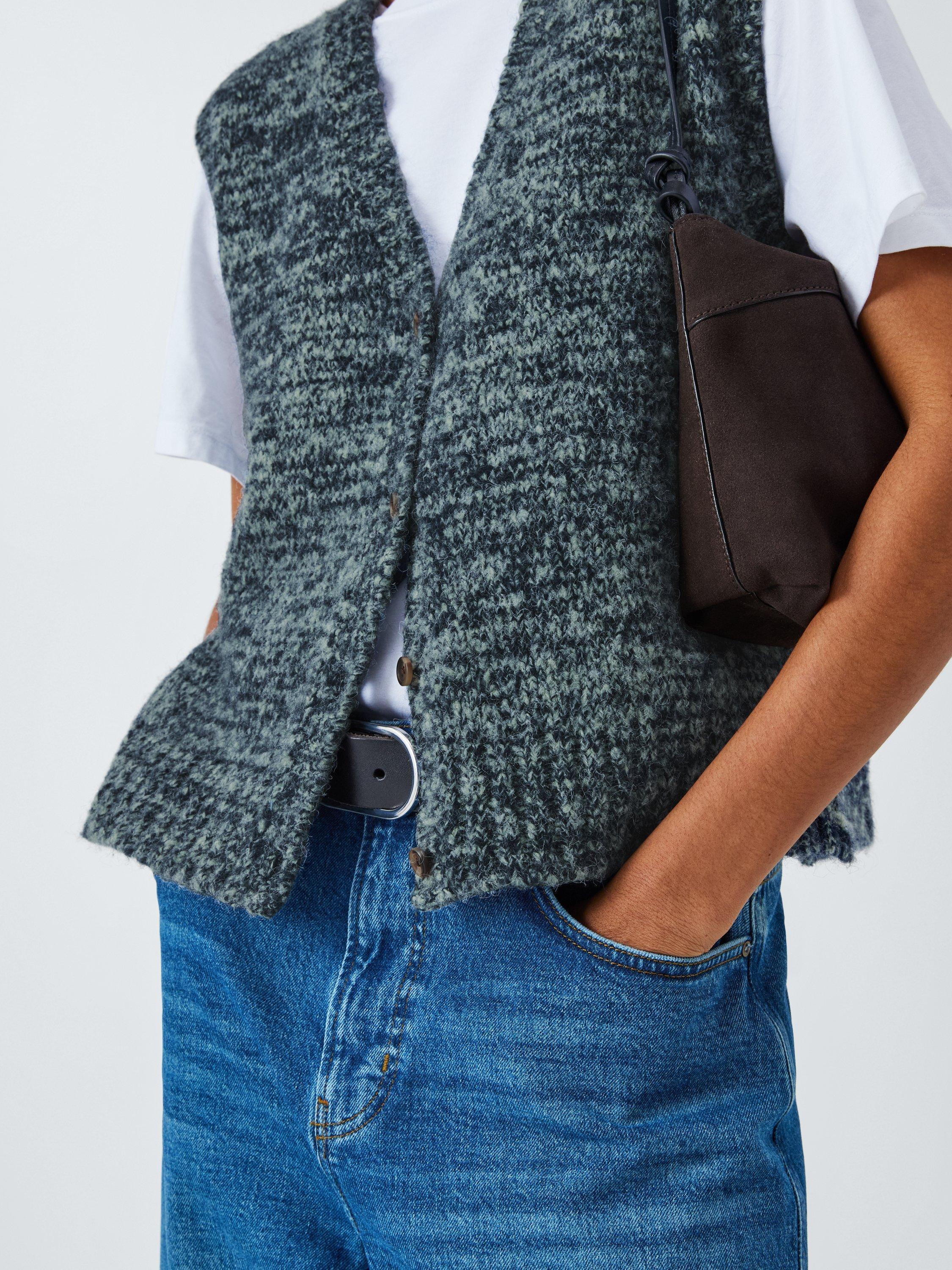Product image 7 of 7, which shows AND/OR Becca Melange Knit Vest Top, Blue Multi, XS