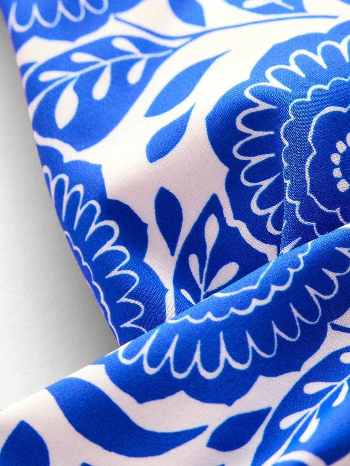 Product image 6 of 6, which shows Boden Levanzo Floral Halterneck Bikini Top, Blue/Multi, 10