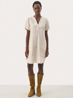 Part Two Aminase Linen Blend Mini Dress, French Oak