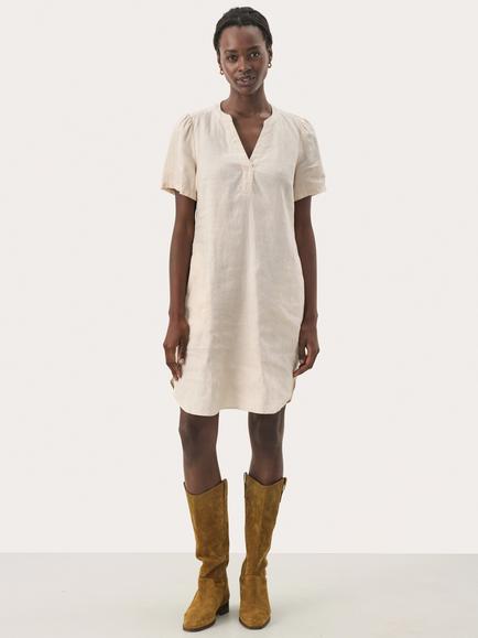 Part Two Aminase Linen Blend Mini Dress, French Oak