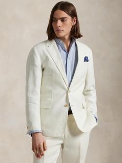 Ralph Lauren Linen Single Breasted Suit Jacket, Cream, Cream
