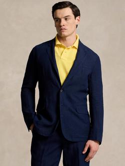 Ralph Lauren Linen Single Breasted Suit Jacket, Navy, Navy