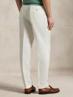 Ralph Lauren Linen Textured Slub Tailored Trousers, Cream - view 2, Cream