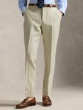 Ralph Lauren Linen Textured Slub Tailored Trousers, Spring Beige