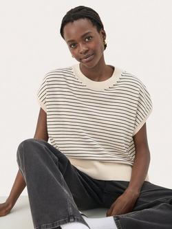 Part Two Nataya Boxy Sleeveless Jumper, Whitecap Gray/Multi