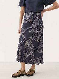 Part Two Laurina Paisley Skirt, Navy, Navy