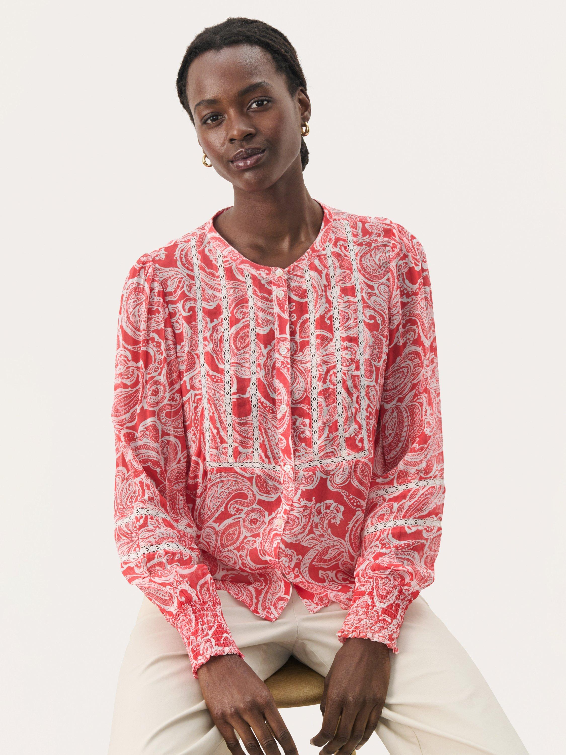 Part Two Nesma Paisley Lace Shirt, Bittersweet Paisley