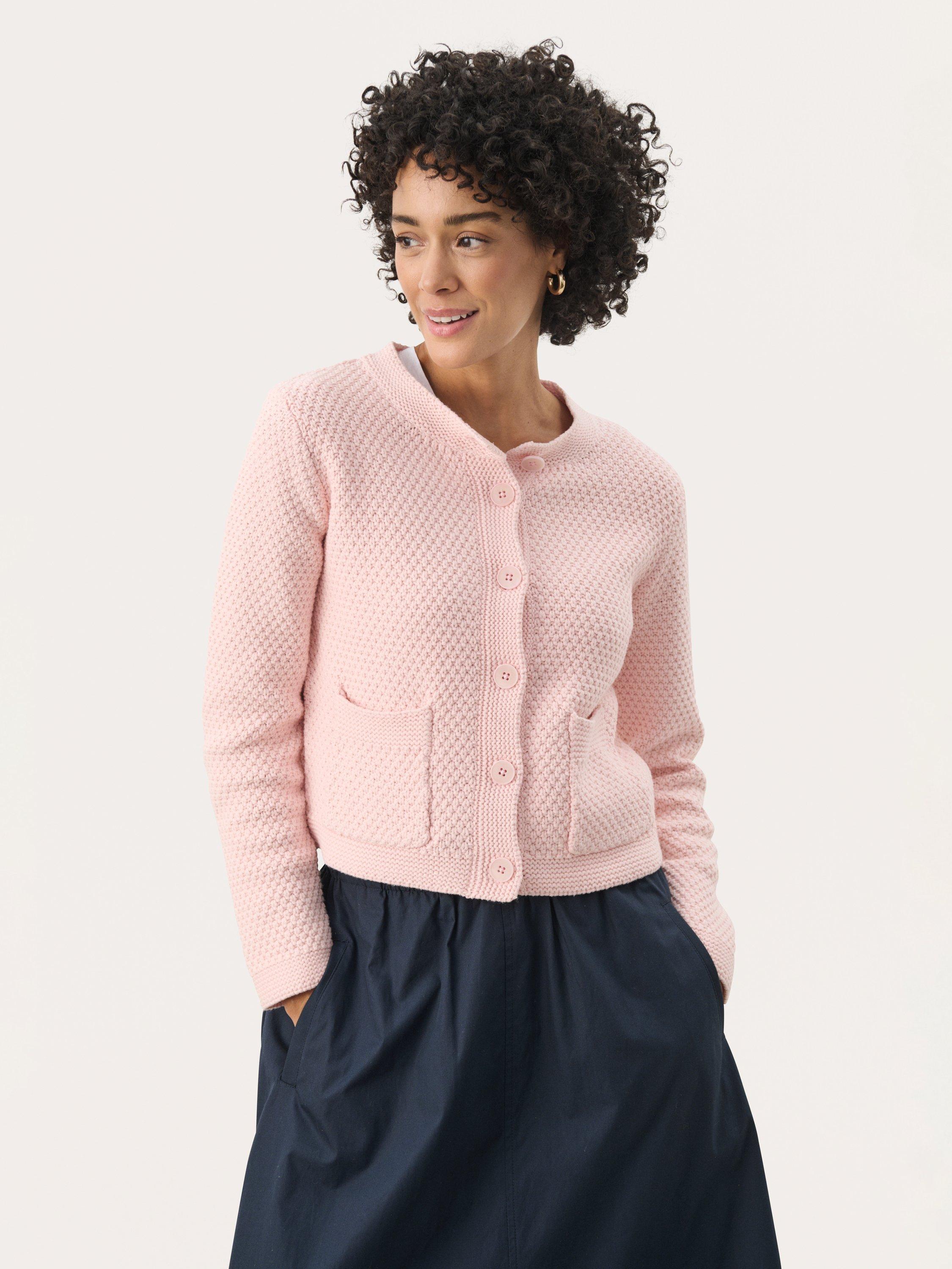 Product image 1 of 6, which shows Part Two Elmie Textured Cardigan, Lotus, XS