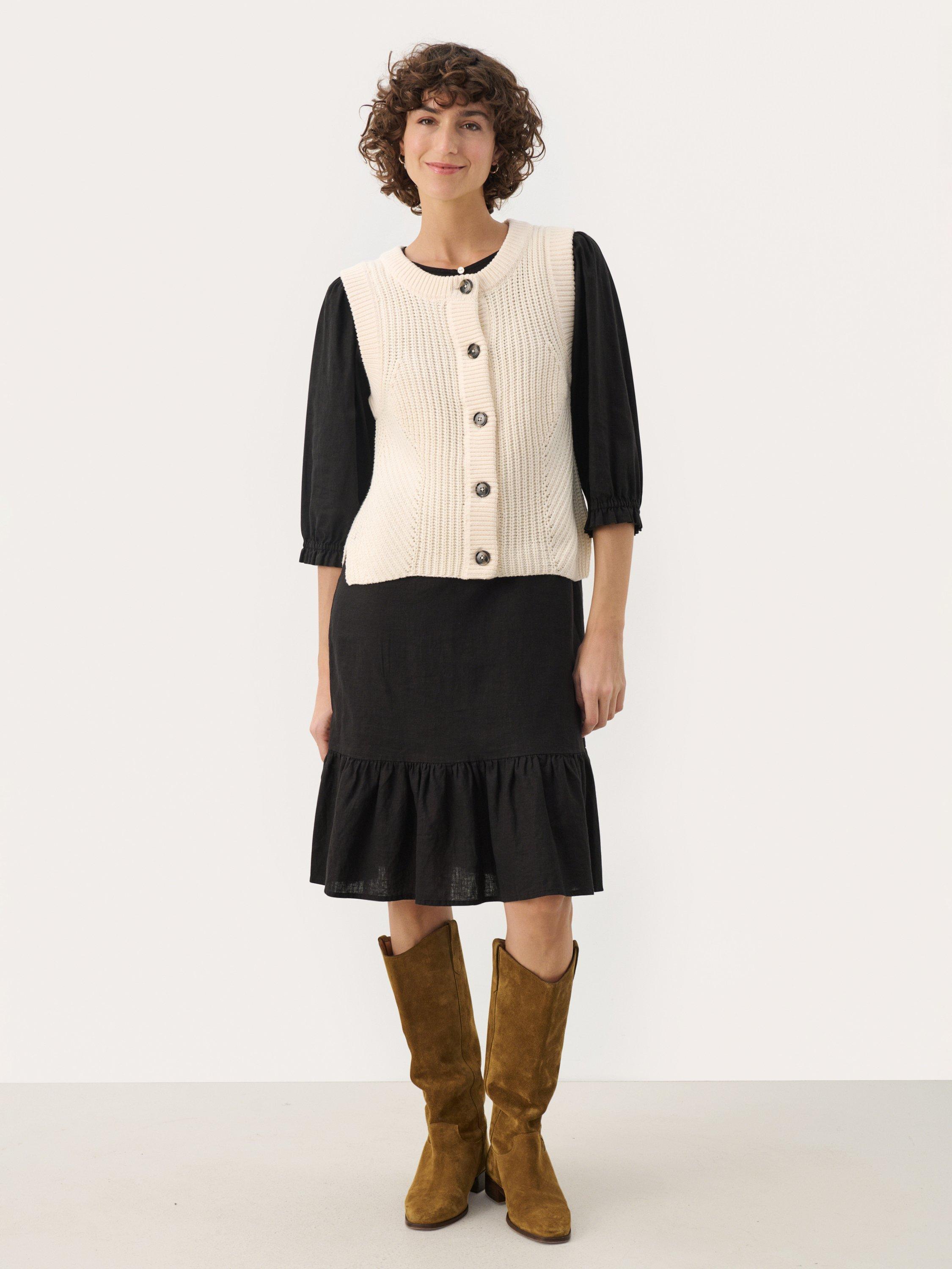 Product image 3 of 6, which shows Part Two Noemie Sleeveless Cardigan, Whitecap Gray, XS