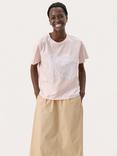 Part Two Nahid Flower Pure Organic Cotton T-Shirt, Mauve/Chalk