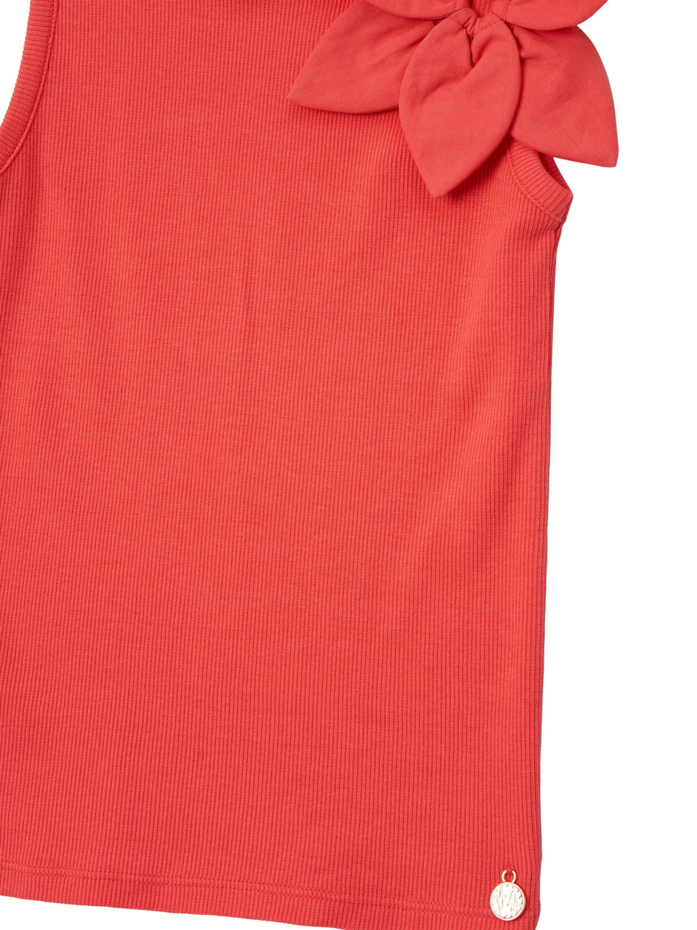 Product image 6 of 6, which shows Angel & Rocket Kids' Corsage Cami, Coral, 3-4 years