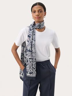 Part Two Najia Paisley Scarf - view 2, Navy
