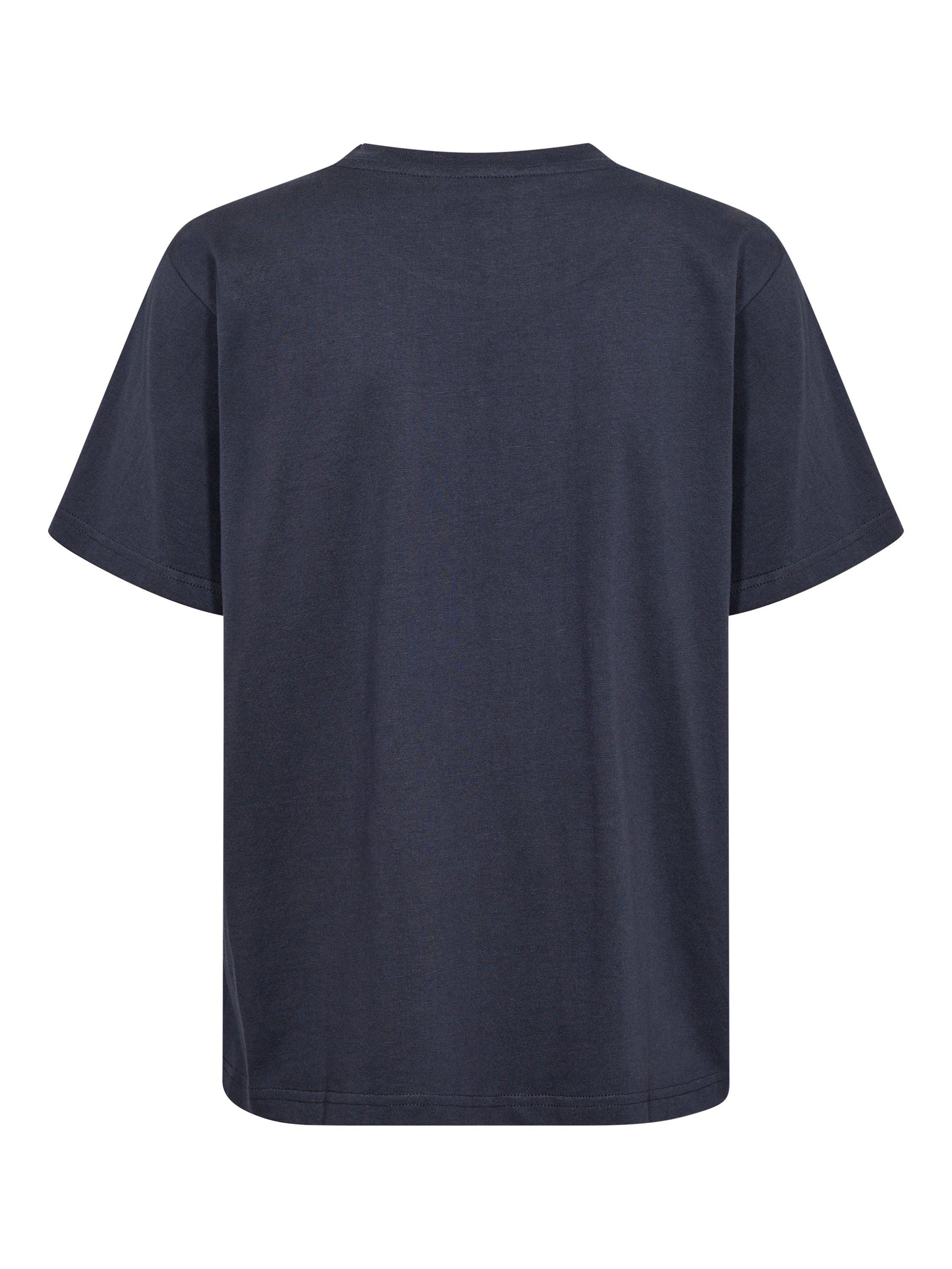 Product image 6 of 6, which shows Part Two Nahid Flower Pure Organic Cotton T-Shirt, Navy, XS