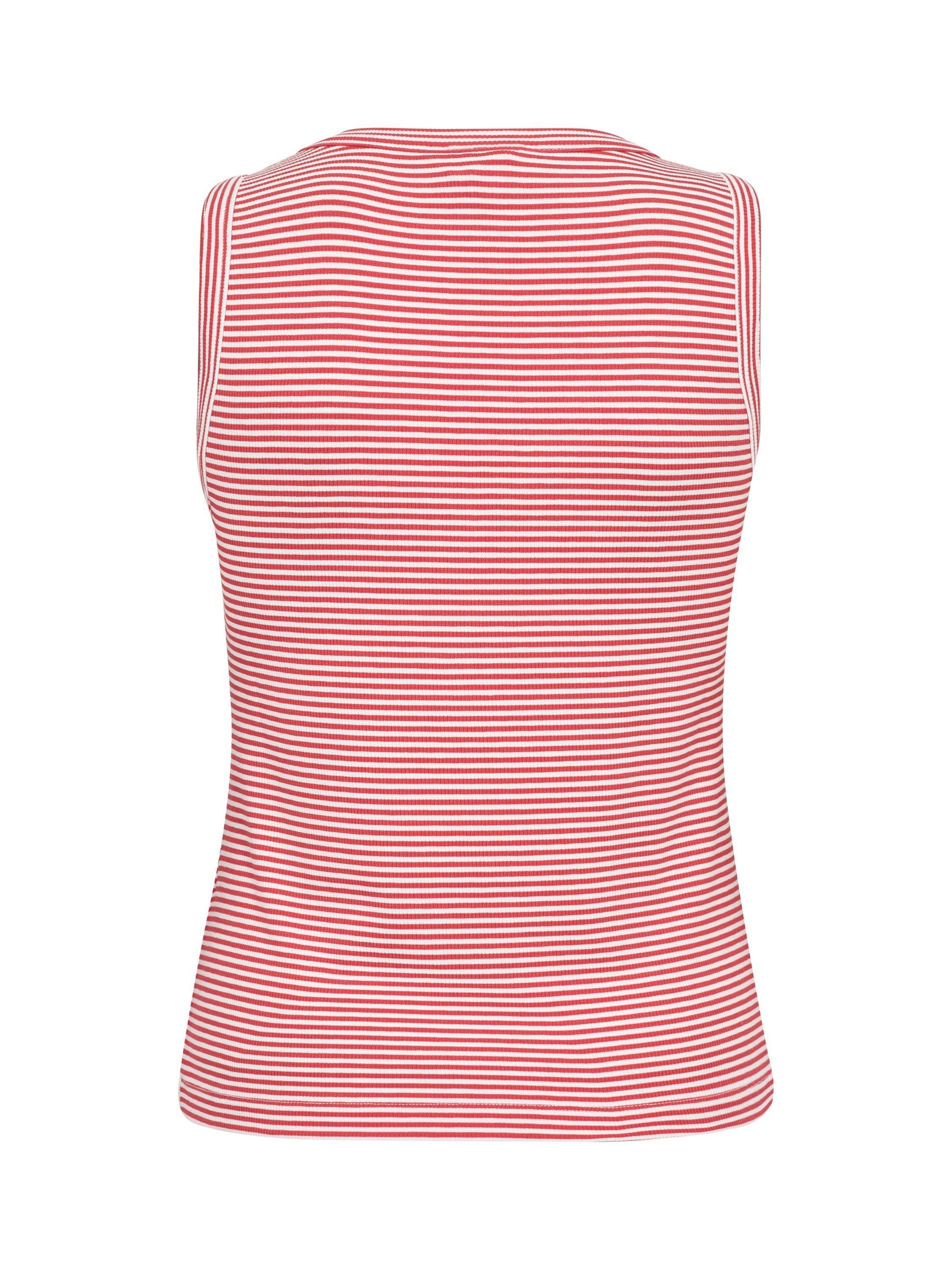 Product image 6 of 6, which shows Part Two Nikkia Stripe Vest Top, Red/White, S
