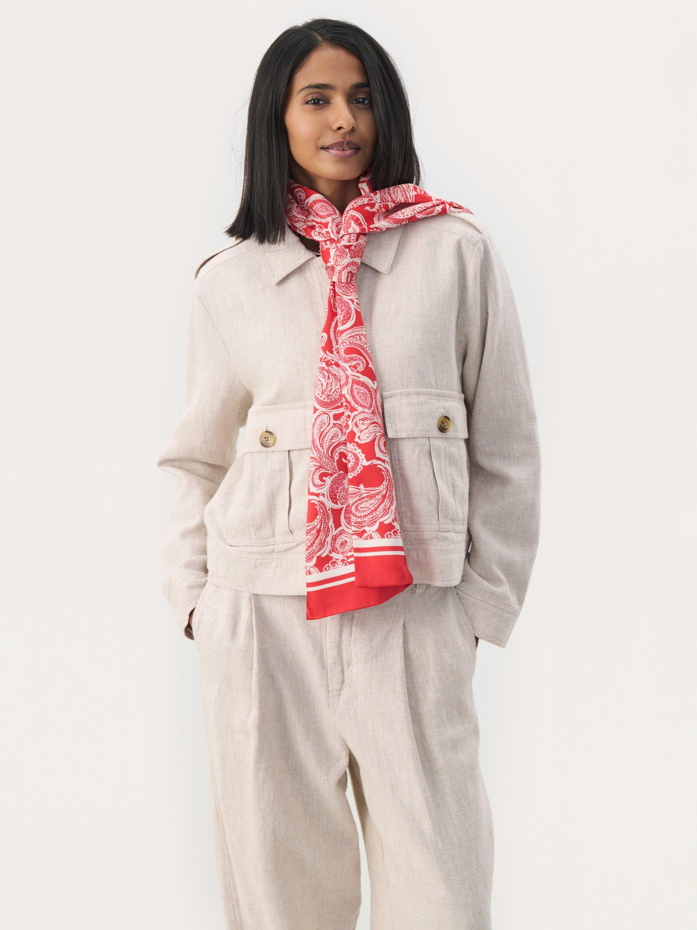 Product image 2 of 4, which shows Part Two Najia Paisley Scarf, Bittersweet