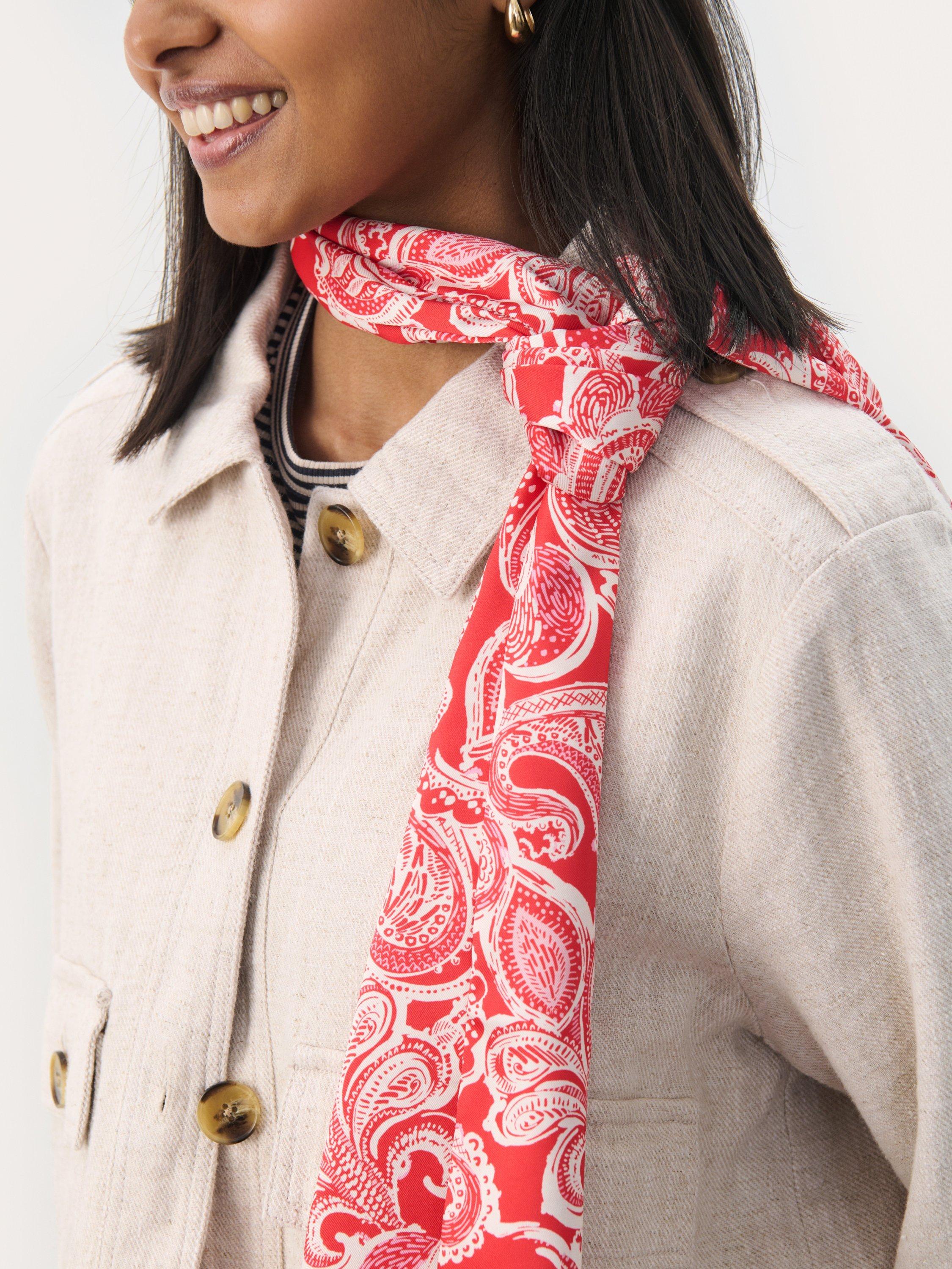 Product image 4 of 4, which shows Part Two Najia Paisley Scarf, Bittersweet