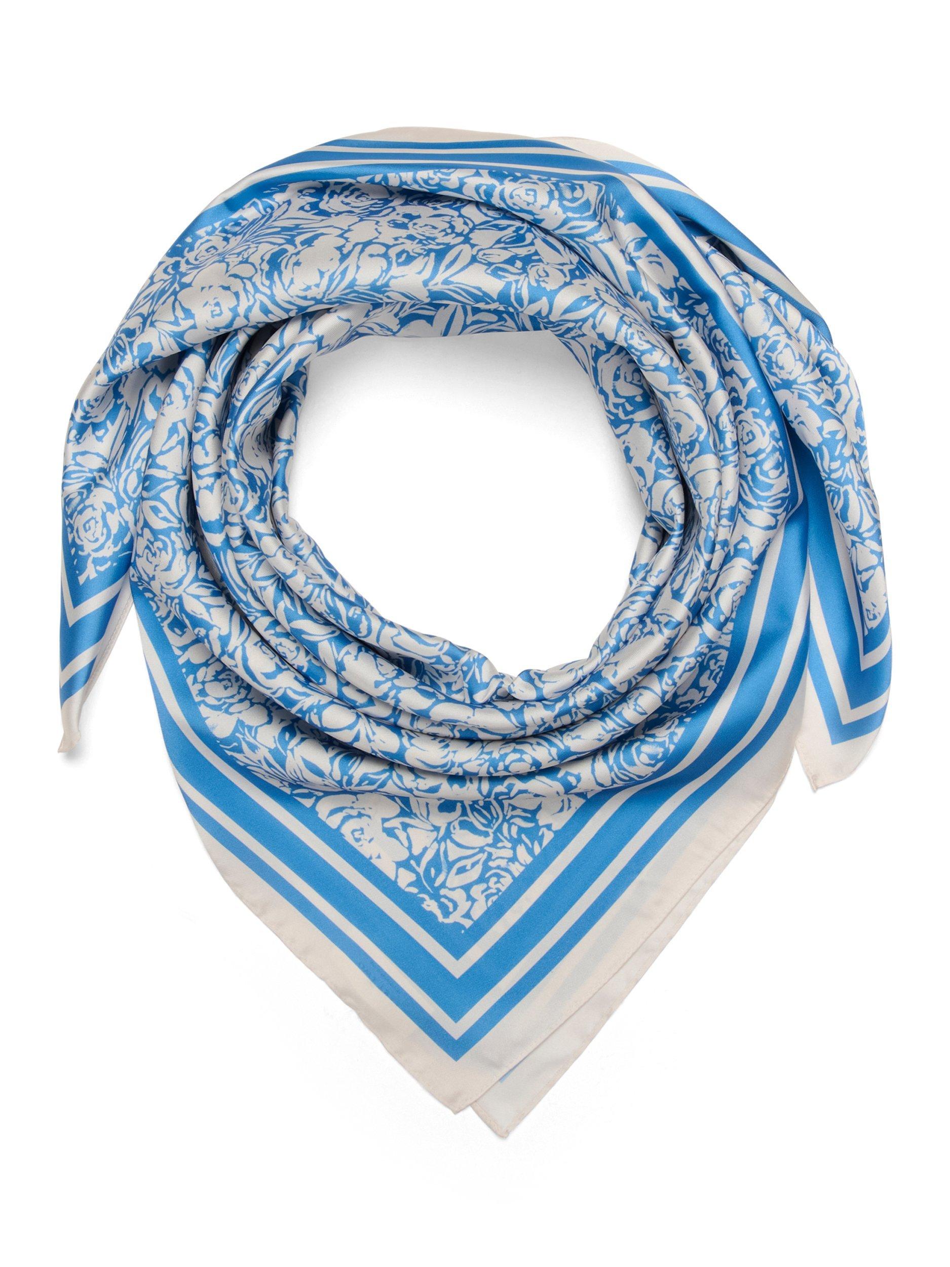 Product image 1 of 4, which shows Part Two Namira Floral Scarf, Silver Lake