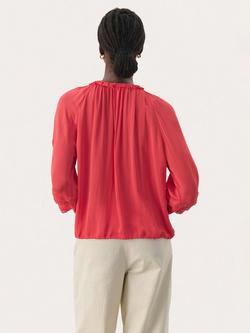 Part Two Naracha Ruffle Trim Top, Red - view 2, Red