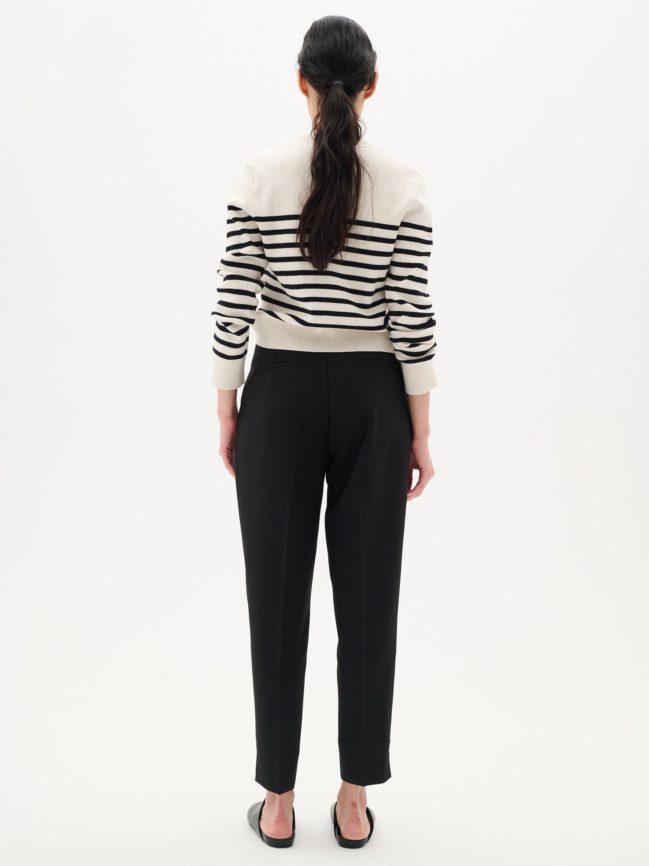 Product image 2 of 4, which shows InWear Wallis Stripe Cardigan, White/Black, XS