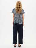 InWear Cessie Graphic Sheer Shirt, Blue/Multi