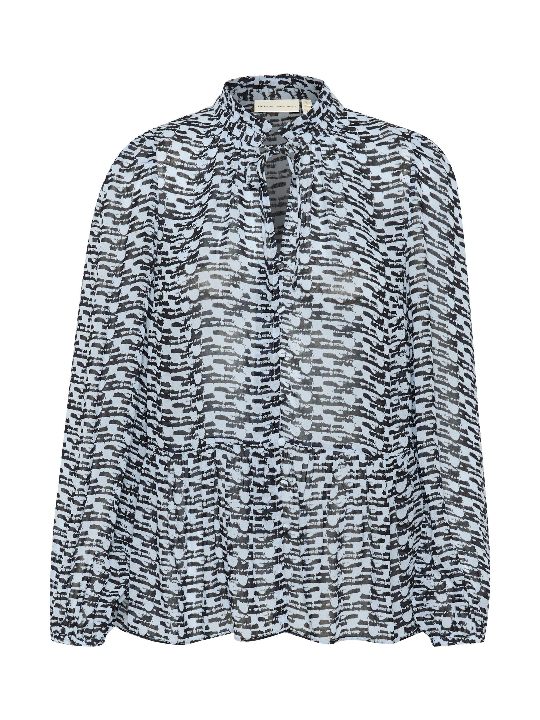 Product image 5 of 6, which shows InWear Cessie Graphic Sheer Shirt, Blue/Multi, 8