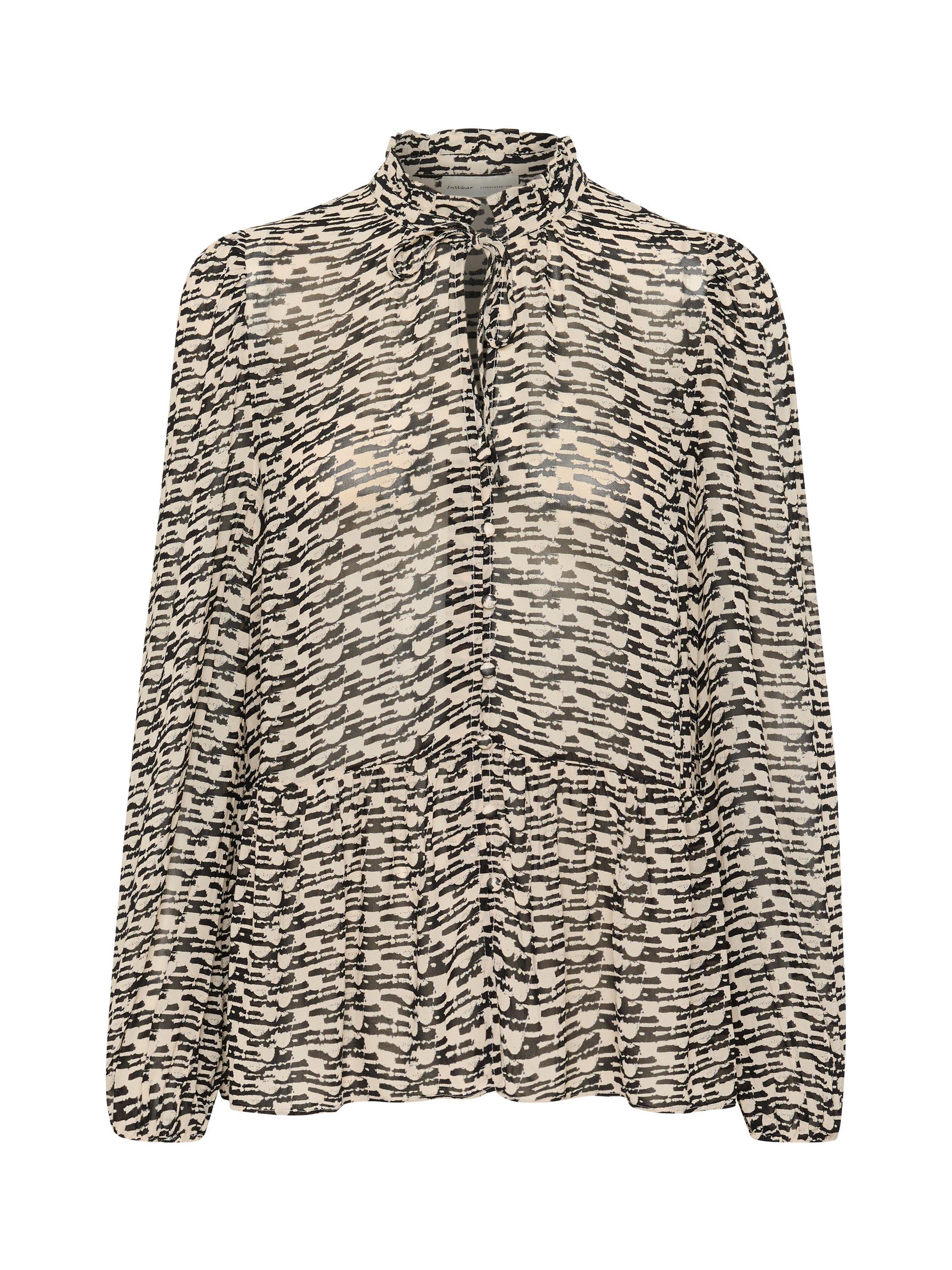 Product image 1 of 2, which shows InWear Cessie Graphic Sheer Shirt, Neutral/Multi, 8