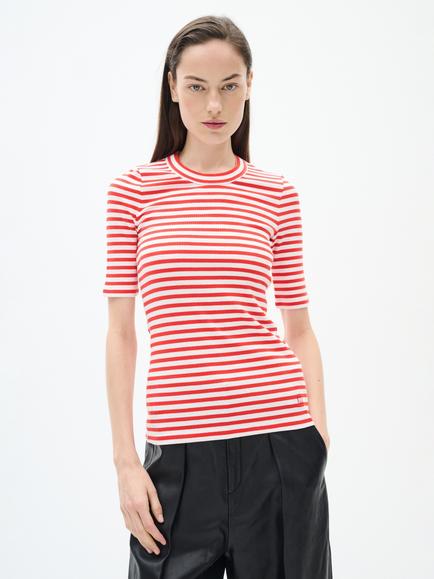 InWear Dagna Stripe T-Shirt, Red/White, Red/White