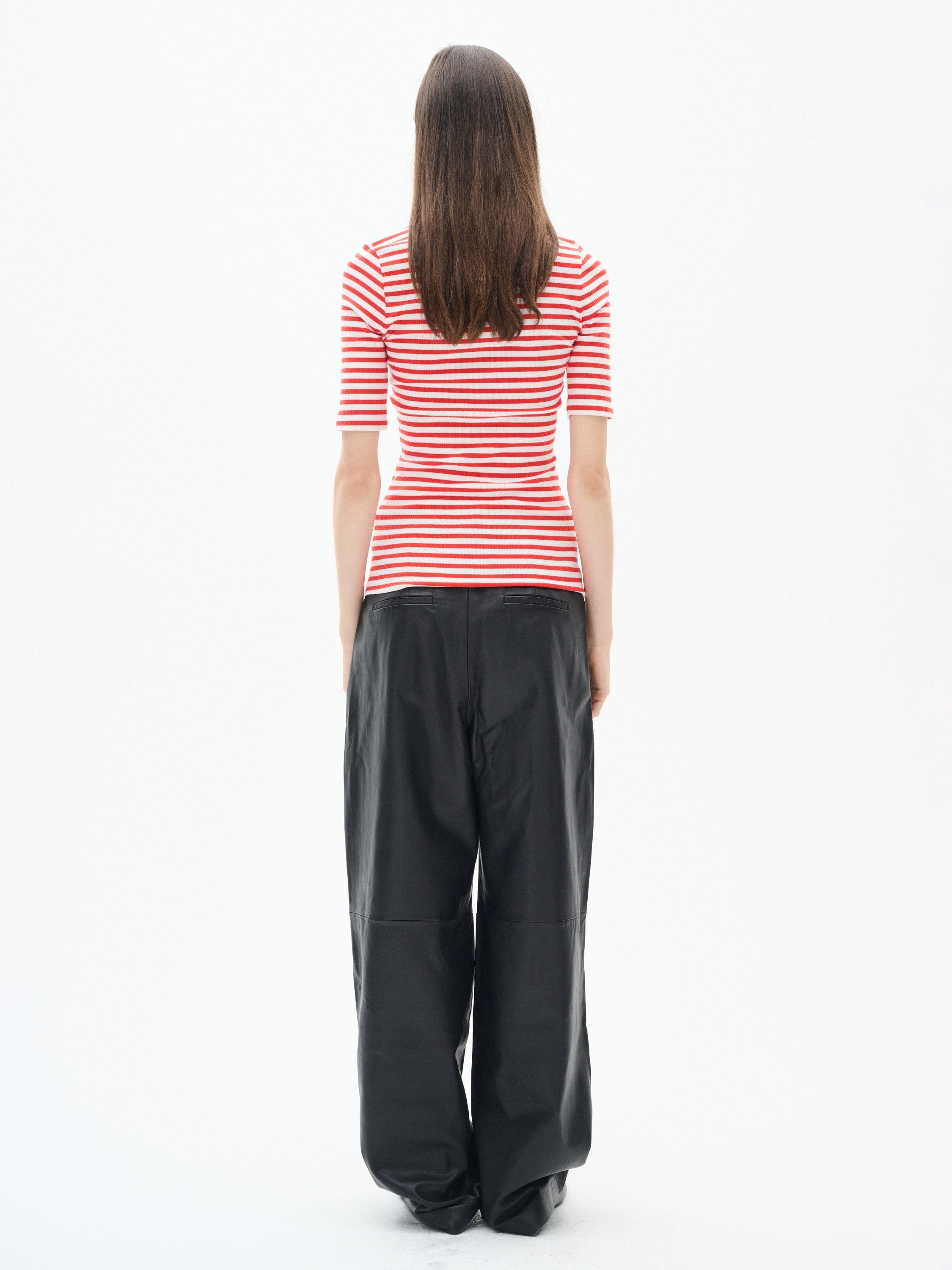 Product image 2 of 6, which shows InWear Dagna Stripe T-Shirt, Red/White, XS
