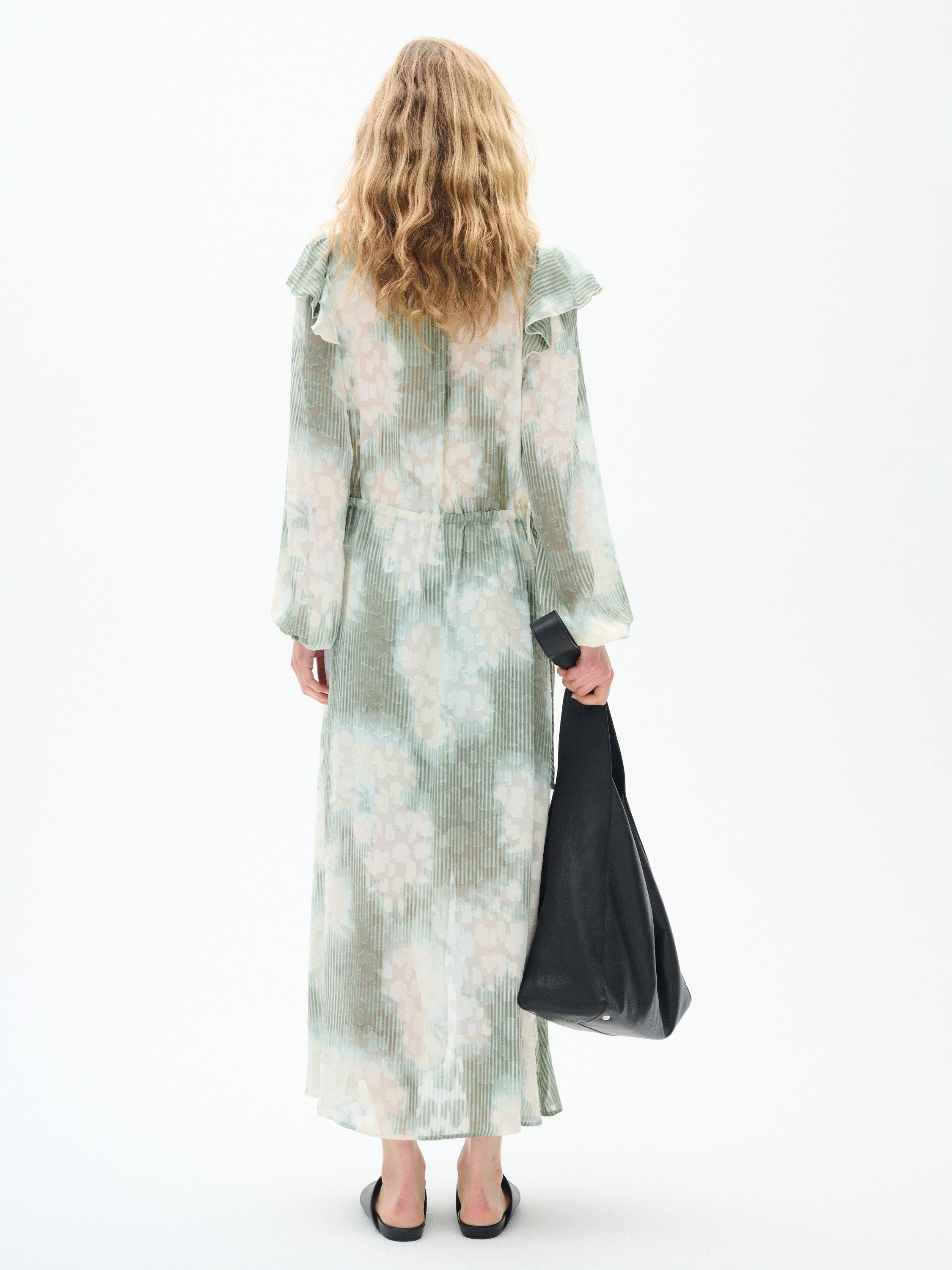 Product image 2 of 6, which shows InWear Cielle Abstract Floral Maxi Dress, Green, 8