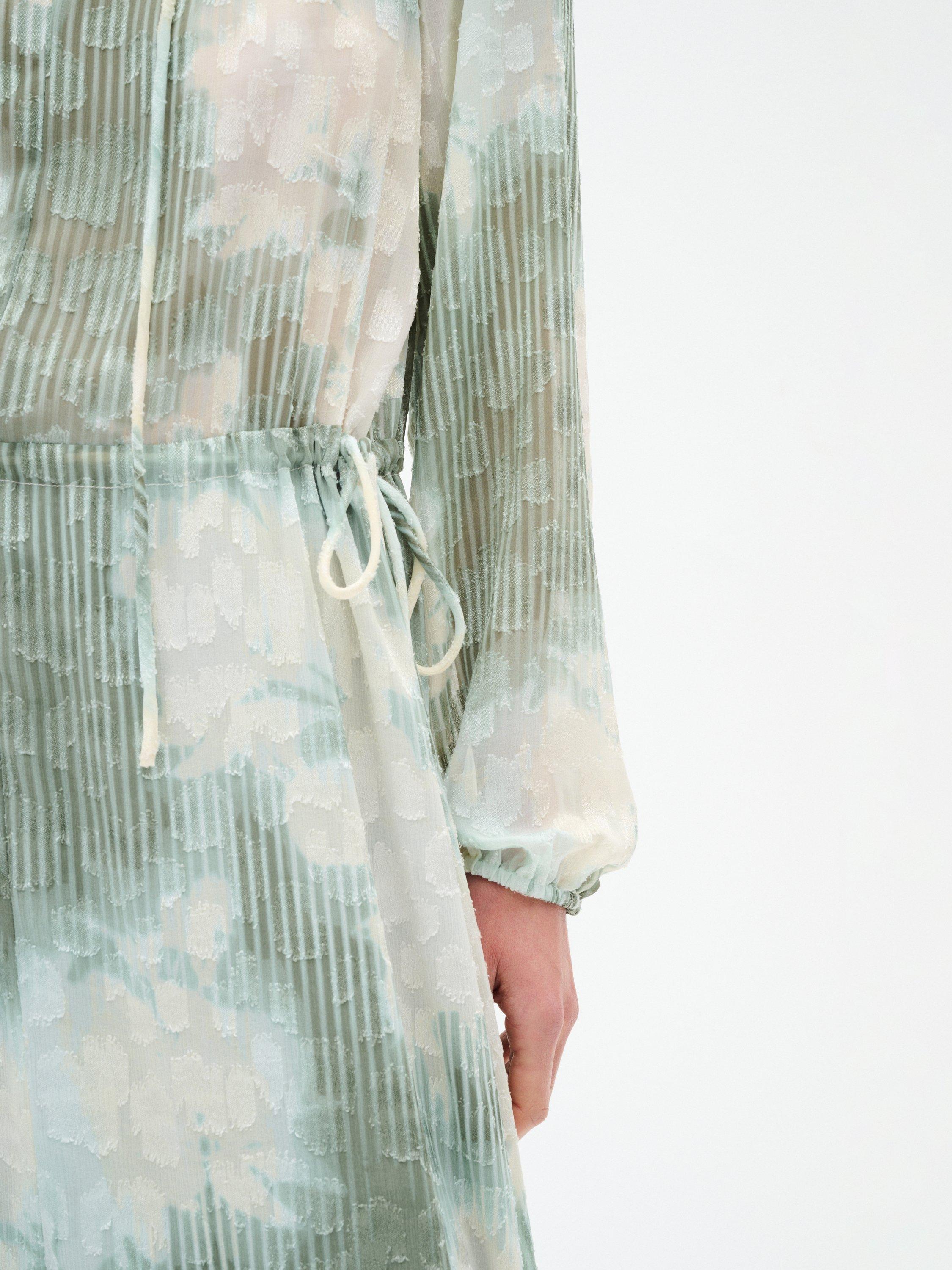 Product image 4 of 6, which shows InWear Cielle Abstract Floral Maxi Dress, Green, 8